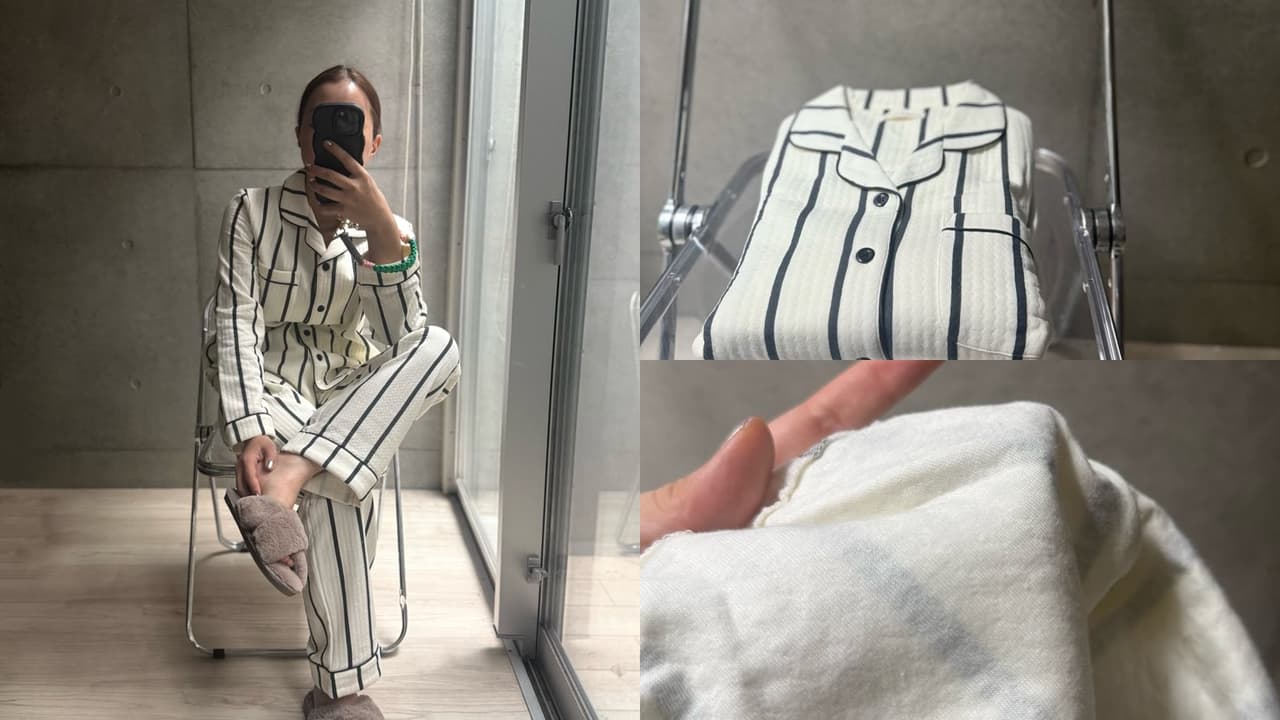 化繊のモコモコパジャマで寝汗をかく40代が、cottacottaの綿100%キルトニットパジャマ（前開き・L ¥3,990）を選んだ理由