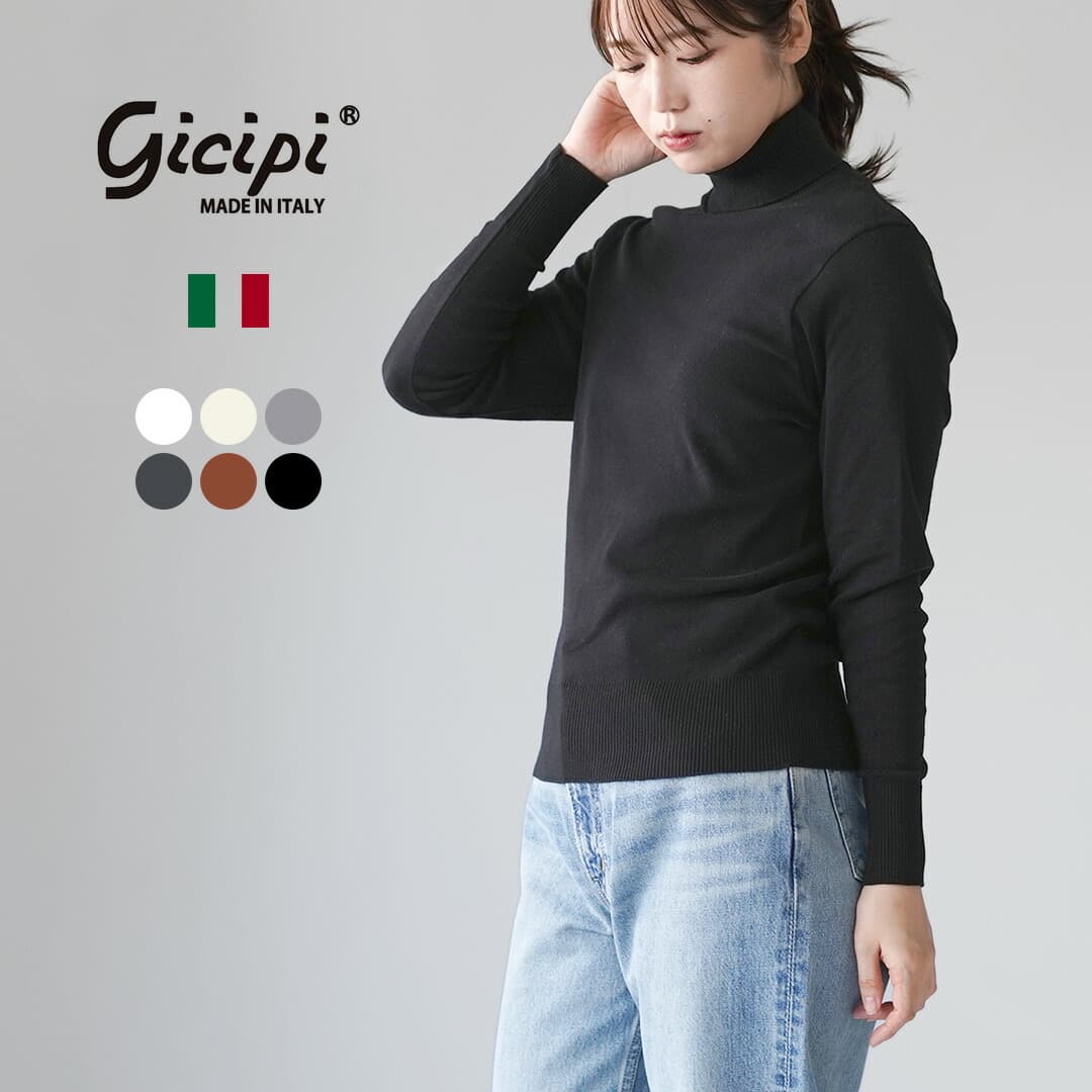 【10％OFFクーポン対象】GICIPI（ジチピ） ANANAS アナナス タートルネック ジャストフィット ニットソー / ニット レディース ハイネック