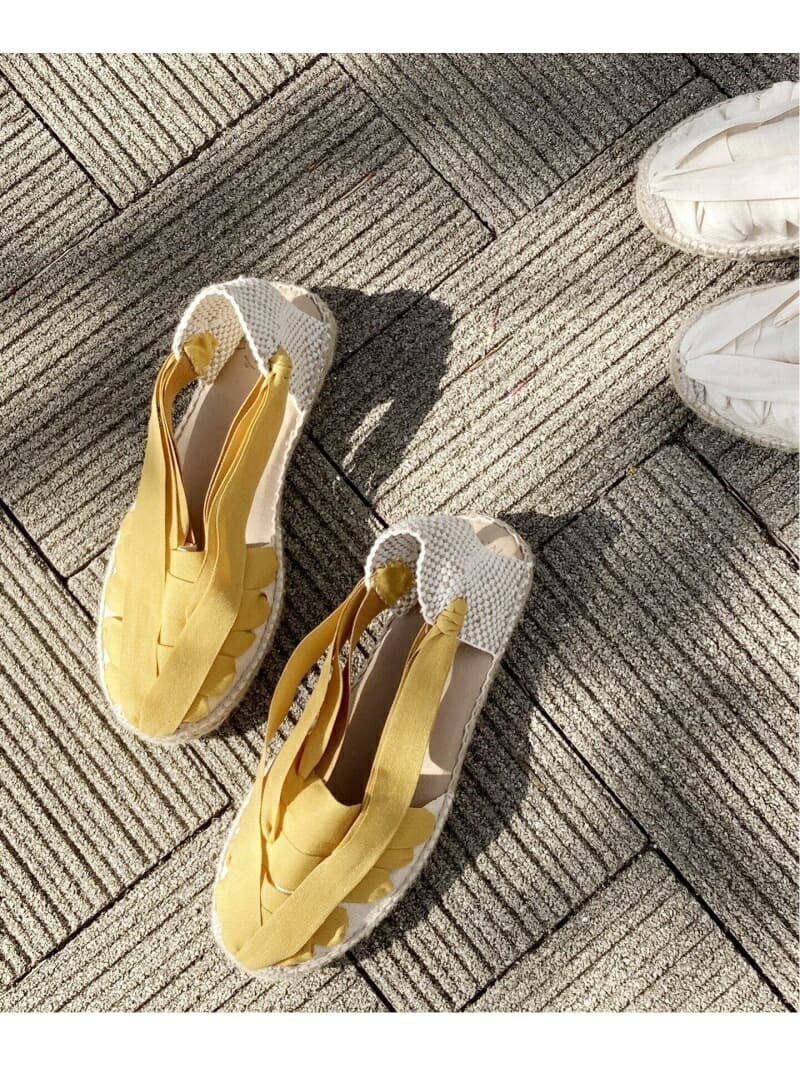 【SALE／50%OFF】SLOBE IENA 【LA MANUAL ALPARGATERA 】 レースエスパサンダル◆ スローブ イエナ シューズ サンダル/ミュール イエロー ブラック ブラウン【送料無料】