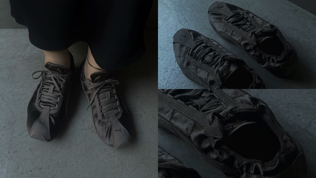 PUMA Hストリート エトワールのサイズ感|バレエコアなサテンスニーカーを40代が履いた