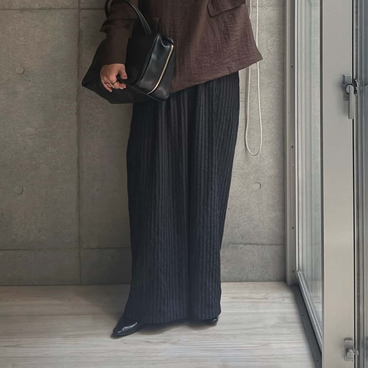 【8/1!クーポンで2,850円】 接触冷感 ワイドパンツ ストライプパンツ レディース ストライプ ワイド パンツ ワイドストレートパンツ ウエストゴム イージーパンツ ボトムス ストレート 柄 ゆったり 大きいサイズ 体型カバー リラックスパンツ 春夏 春 夏 秋 cocomomo