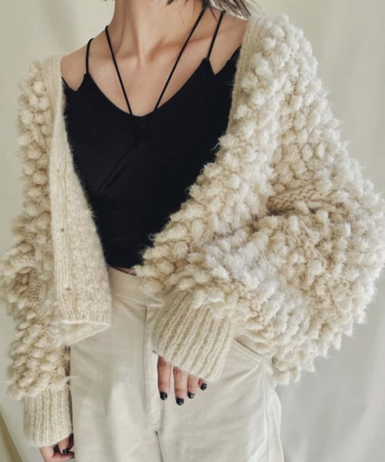 ORIENT MILLINERY ≪HAND KNIT≫ PIGMO KNIT 2WAY BOLERO オリエント ミリナリー トップス ニット ブラウン ブルー ホワイト パープル【送料無料】
