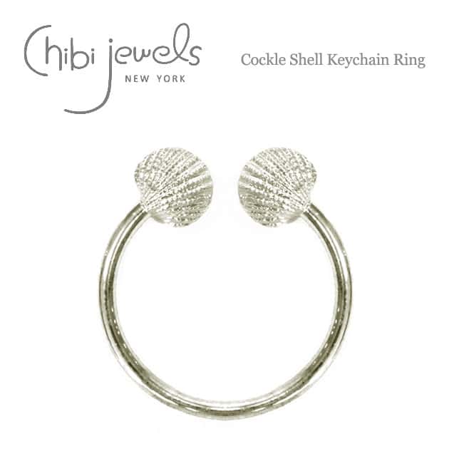 【再入荷】≪chibi jewels≫ チビジュエルズ 貝がら モチーフ フープ シルバー キーチャーム キーホルダー Cockle Shell Key Chain Ring (Silver) レディース ギフト ラッピング